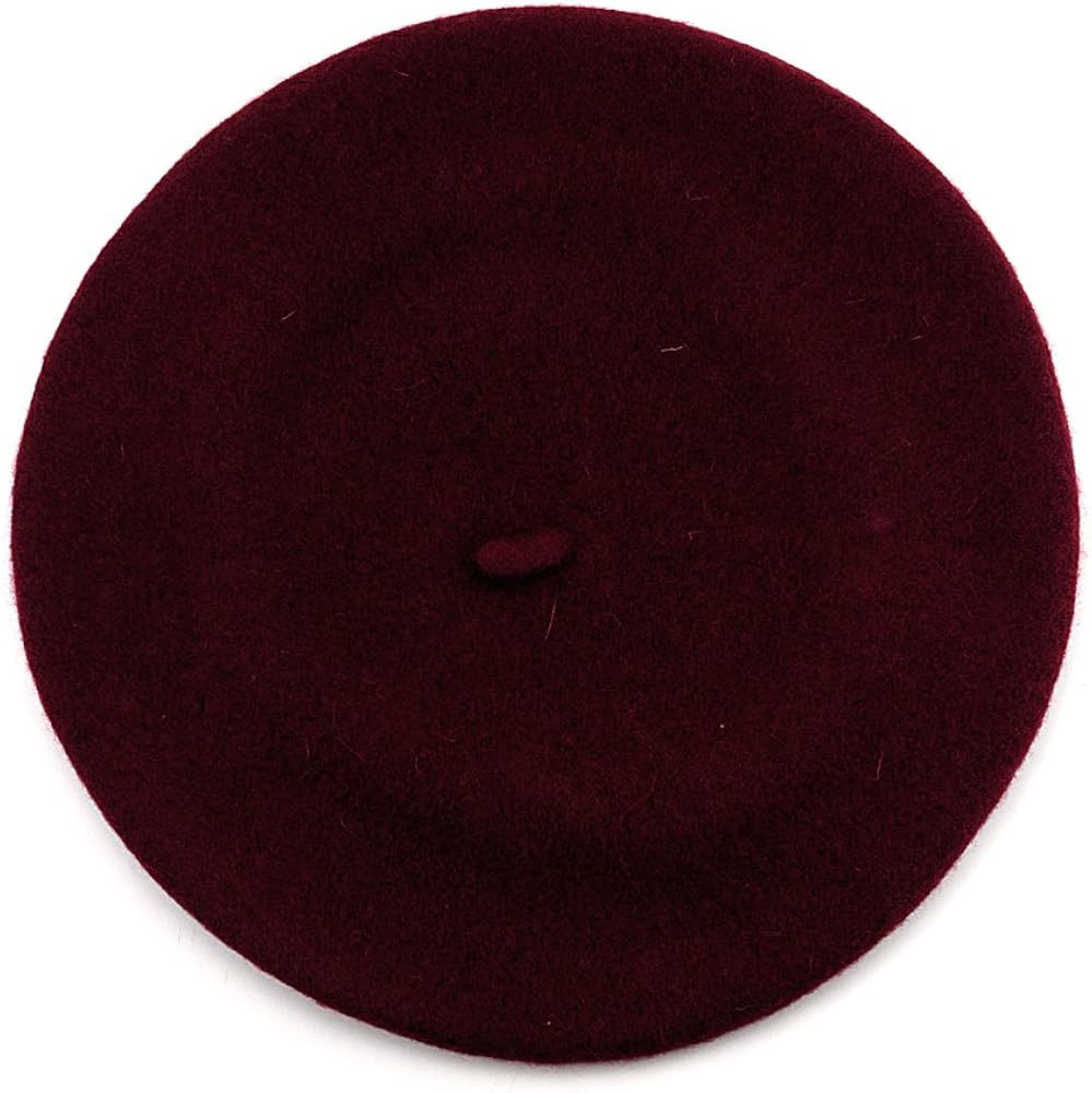 NYFASHION101 French Style Lightweight Casual Classic Solid Color Wool Beret | Amazon (US)