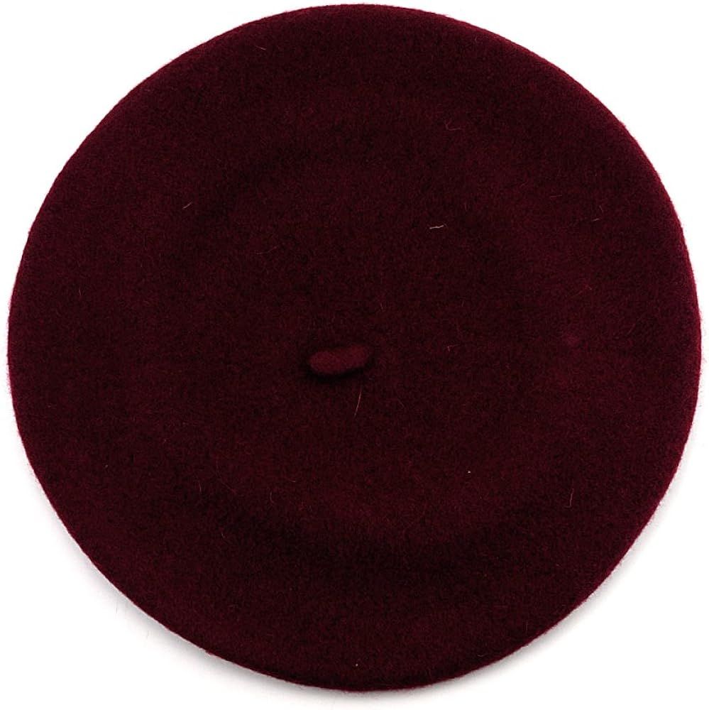 NYFASHION101 French Style Lightweight Casual Classic Solid Color Wool Beret | Amazon (US)