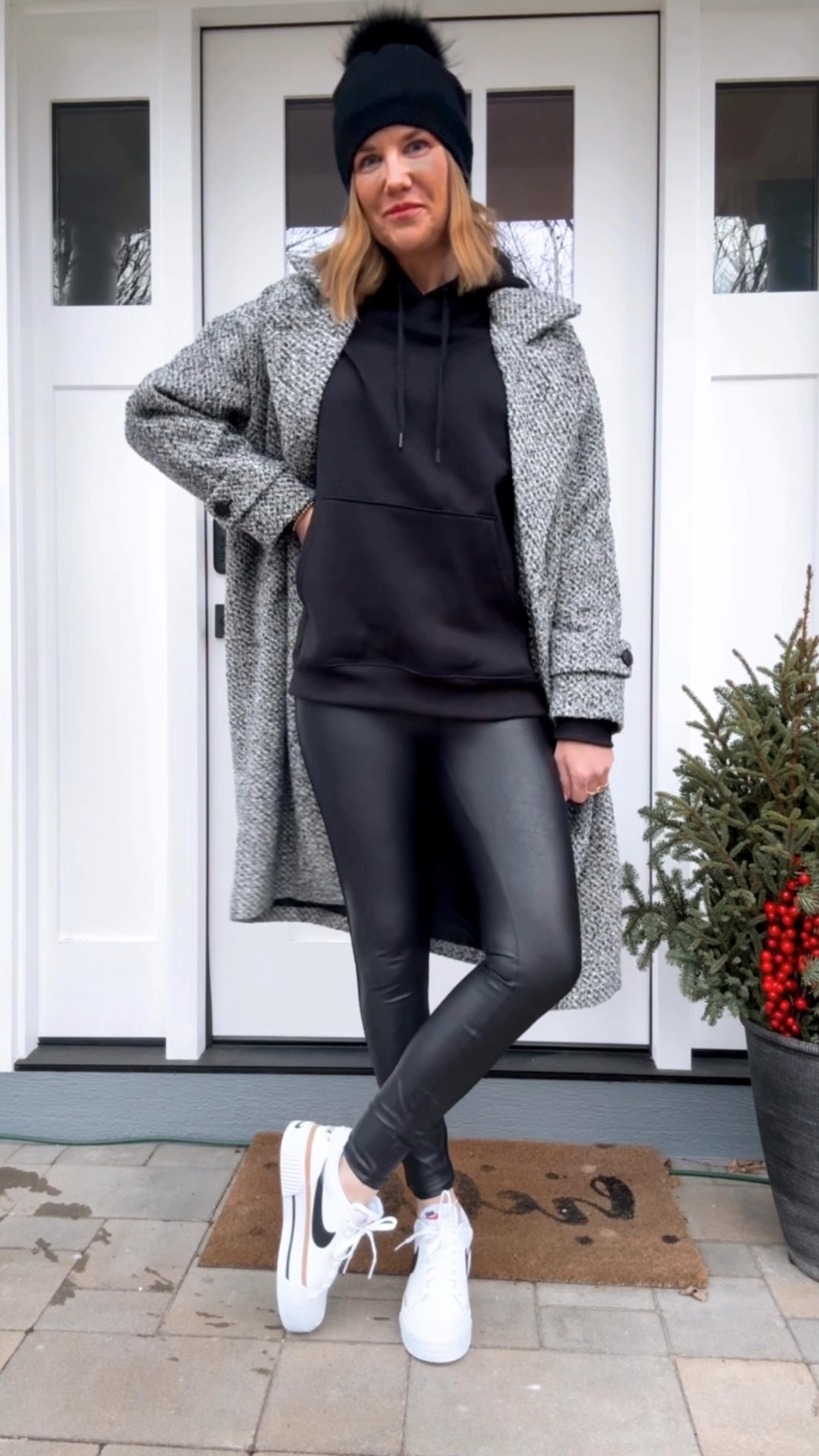 I’m wearing a medium in this coat but could have gotten a small and I wear these $10 faux leather leggings more than my Spanx!
@targetstyle @walmartfashion 

Winter outfit, long overcoat, affordable fashion, Nike legacy lift sneakers, comfy chic, casual winter outfit, over 40 style, timeless fashion, style at any age, monochromatic look



#LTKStyleTip #LTKSaleAlert #LTKSeasonal