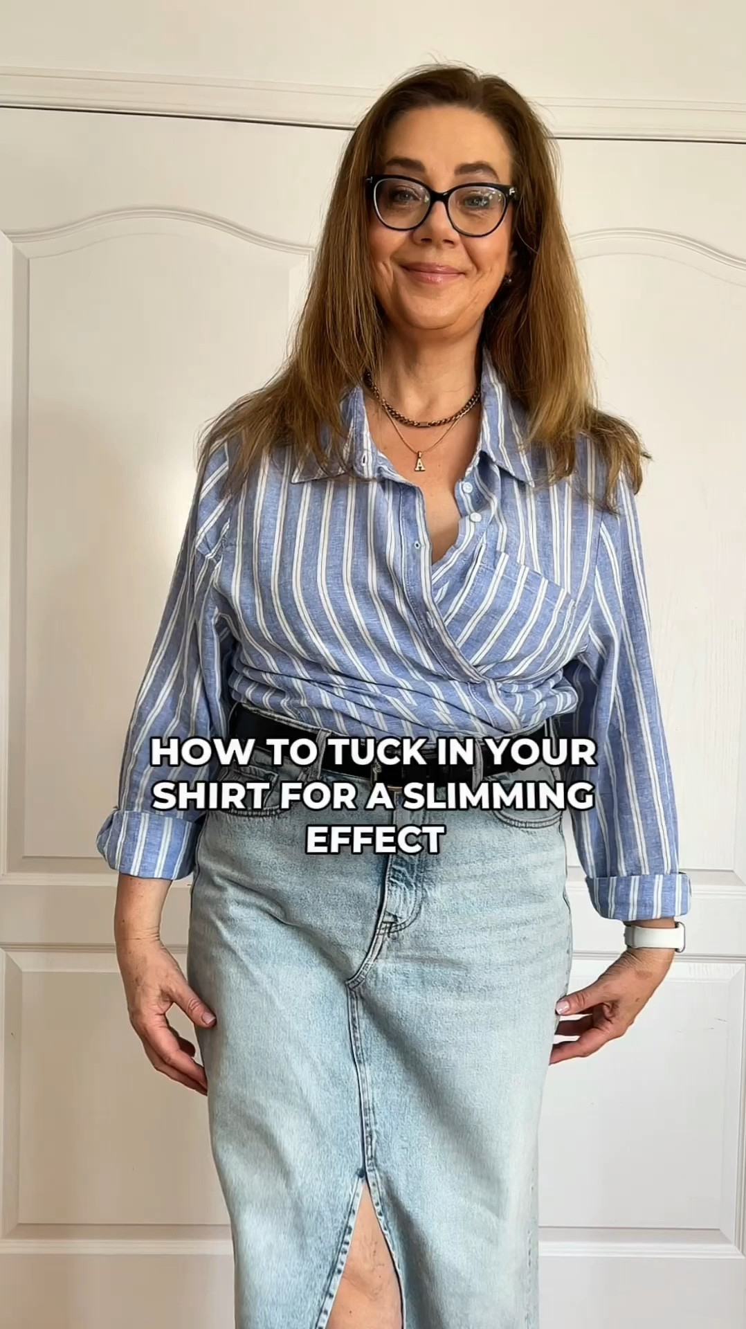 Striped button down shirt and denim midi skirt are timeless and should be part of your closet. There are so many ways to wear these shirts! Tuck it criss cross for the slimmer look! 

Follow for more tips and shop my favourite outfits! 

#LTKstyletip #LTKplussize #LTKmidsize