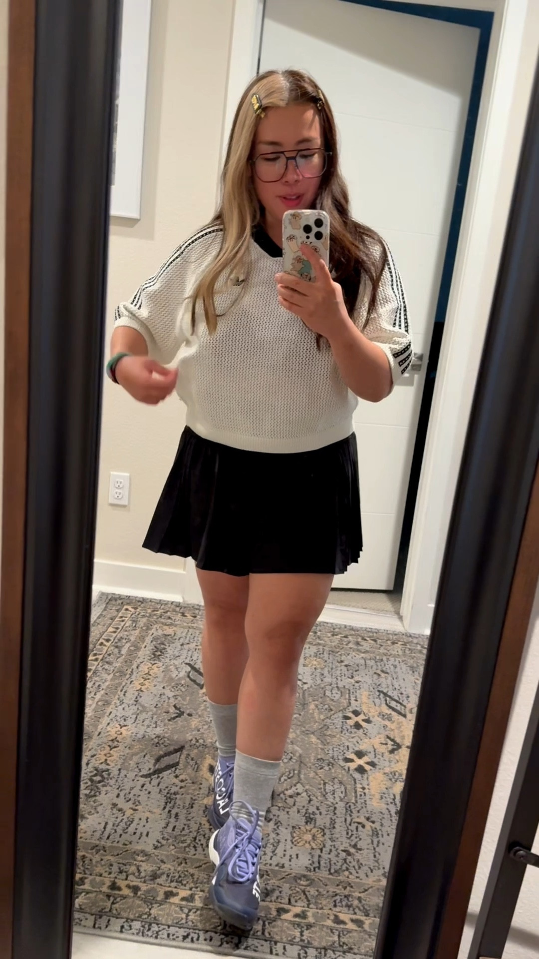 Perfect for that 60 degree evening weather. Cute outfit for tennis, pickleball, golf or any outdoor active activity.

Adidas knit polo: it’s meant to be oversized I am actually wearing an XS even though I usually wear a medium

Aerie pleated shorts: I have big thighs even though my waist is an 8/10, I got size large

Shoes are Lacoste and true to size! 

#LTKfitnessgoals #LTKMidsize #LTKPetite