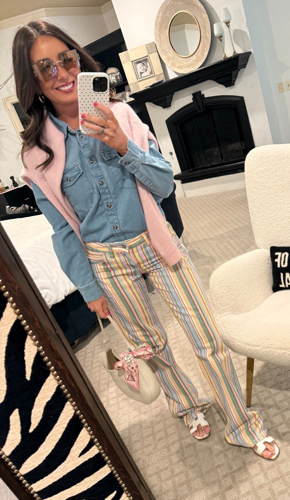 🩷🩵💛

Shirt: extra small
Sweater: extra small
Jeans:2

White sandals
White purse
Stripe jeans
Zara
Denim shirt 
Chambray shirt
Preppy outfit 
Spring outfit 

#LTKSeasonal #LTKOver40 #LTKootd