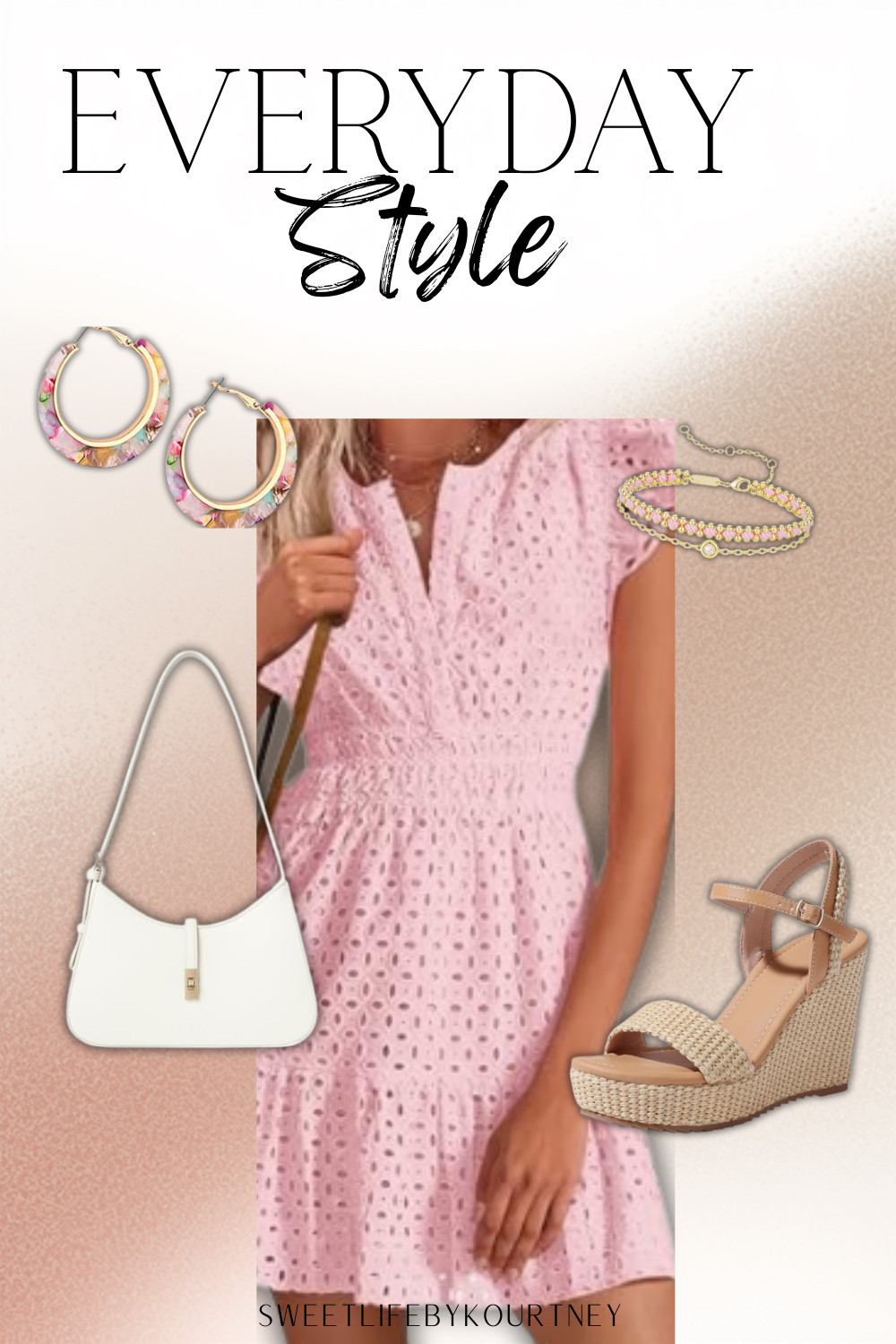 Grab this pink dress look for an easy feminine outfit that feels instantly put together. So pretty for brunch, showers, date night, or spring and summer plans.
#EverydayStyle #SpringOutfitIdeas #FeminineStyle #SweetLifeByKourtney 

 #LTKgrwm #LTKootd