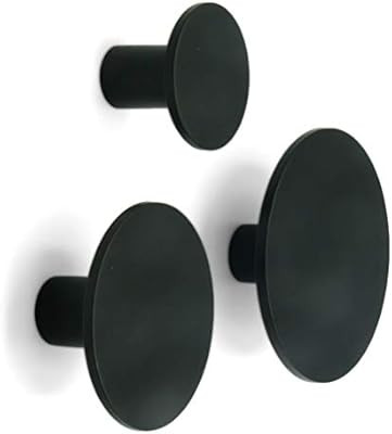Metal Dot Decorative Wall Hooks (Black, Set of 3) - Coat Hooks, Bathroom Towel Hanger, Entryway H... | Amazon (US)