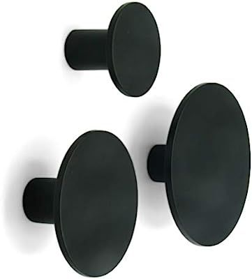 Metal Dot Decorative Wall Hooks (Black, Set of 3) - Coat Hooks, Bathroom Towel Hanger, Entryway H... | Amazon (US)