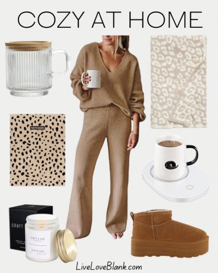 These cooler temps are making me want to get cozy at home!! It was 38 in AZ ❄️ 
Loungewear 
Valentine’s Day gift idea 
Mug with lid
Coffee mug warmer
Barefoot dreams blanket 
Candle
Boots similar to uggs - i wear all the time and love
Notebook for planning 



#LTKunder100 #LTKstyletip #LTKFind