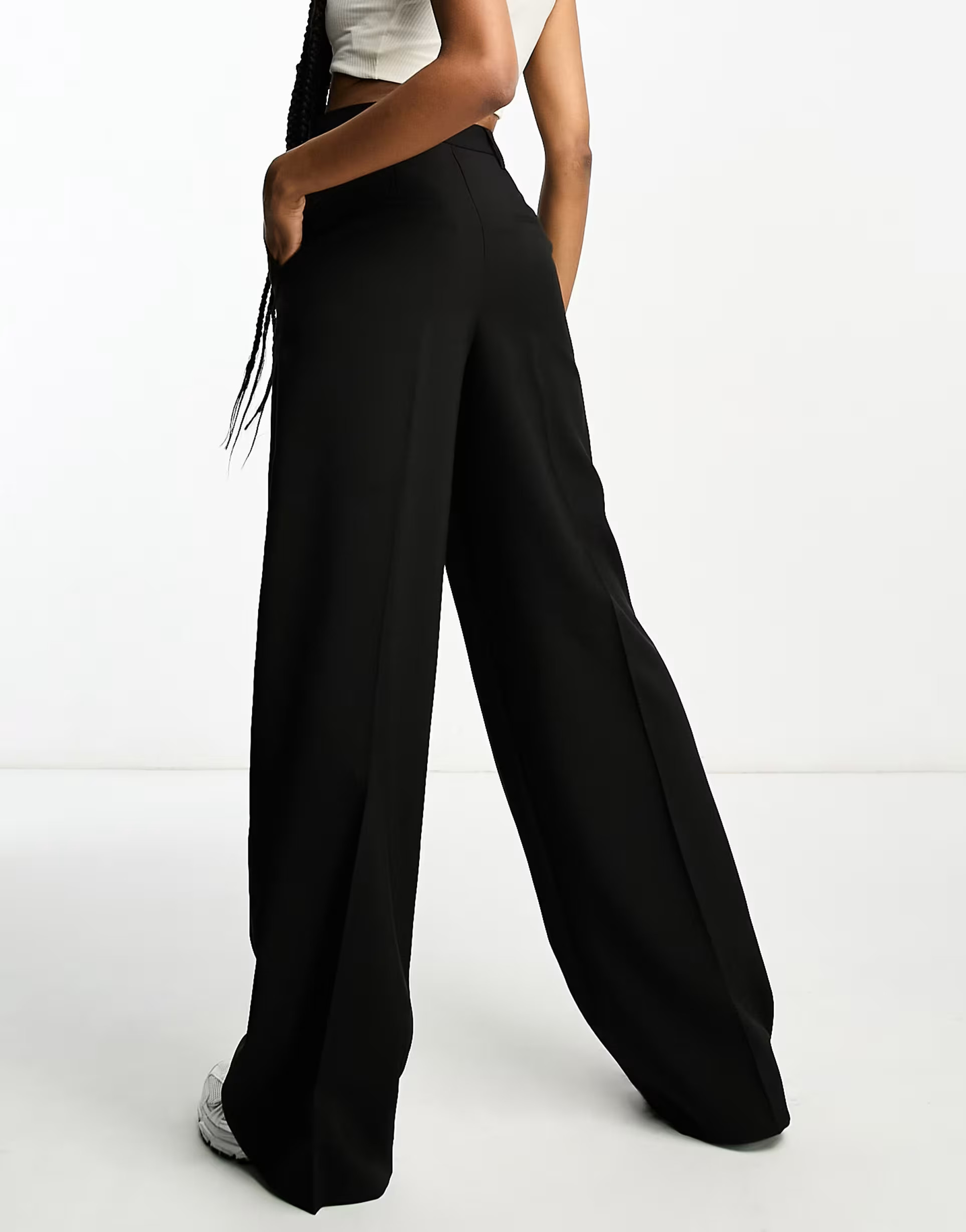 ASOS DESIGN Tall wide leg pants in black | ASOS (Global)