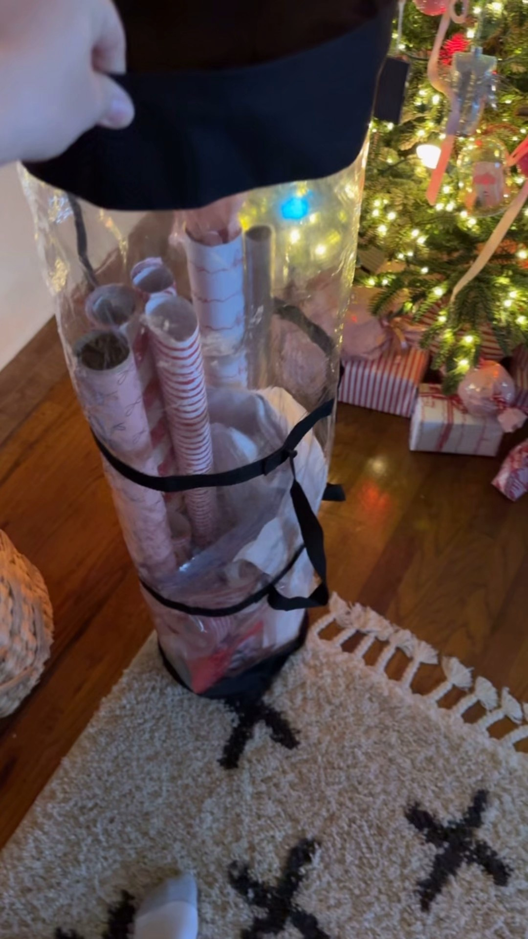 Wrapping paper & ribbon storage 

#LTKGiftGuide #LTKmomlife #LTKHoliday