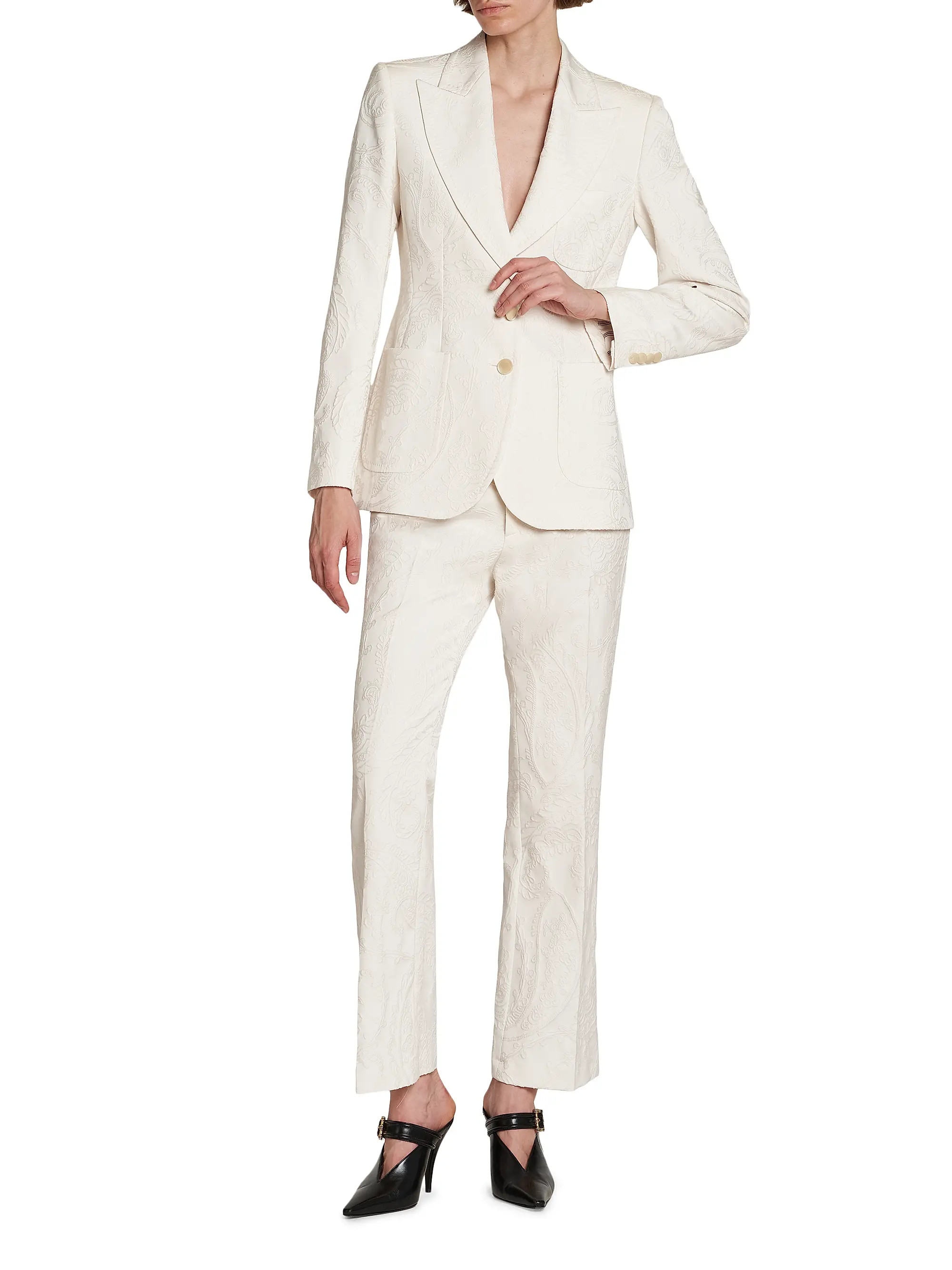 Etro Paisley Embossed Two-Button Blazer | Saks Fifth Avenue | Saks Fifth Avenue