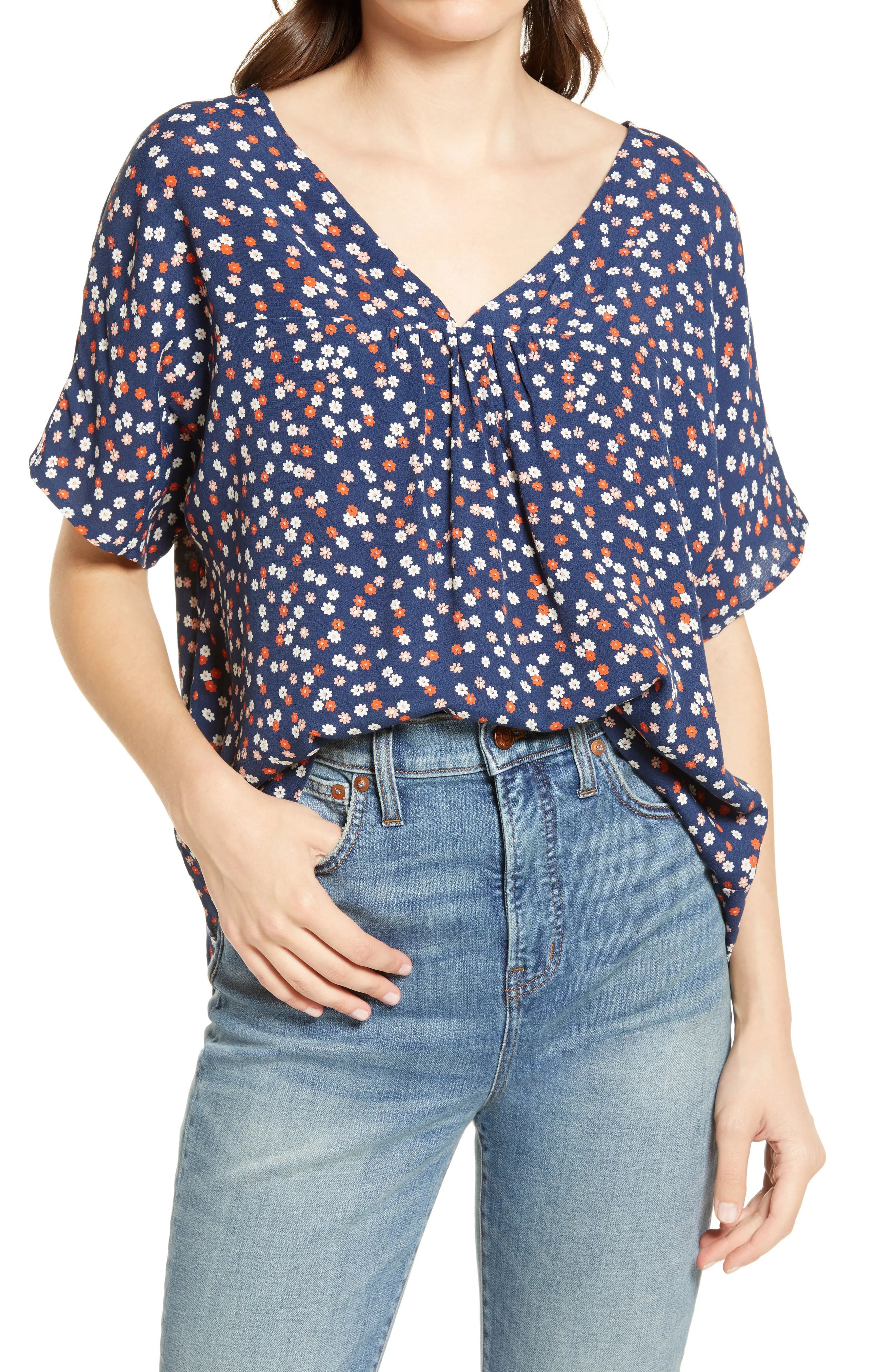 Women's Madewell Rhyme Top, Size Small - Blue | Nordstrom