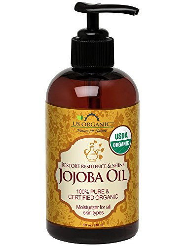 US Organic Jojoba Oil, USDA Certified Organic,100% Pure & Natural, Cold Pressed Virgin, Unrefined, Haxane Free, Sourced from Middle East directly (Large (8oz, 240ml)) | Amazon (US)