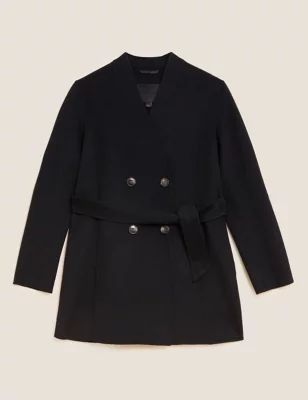 Double Breasted Trench Coat with Recycled Polyester | Marks & Spencer (UK)