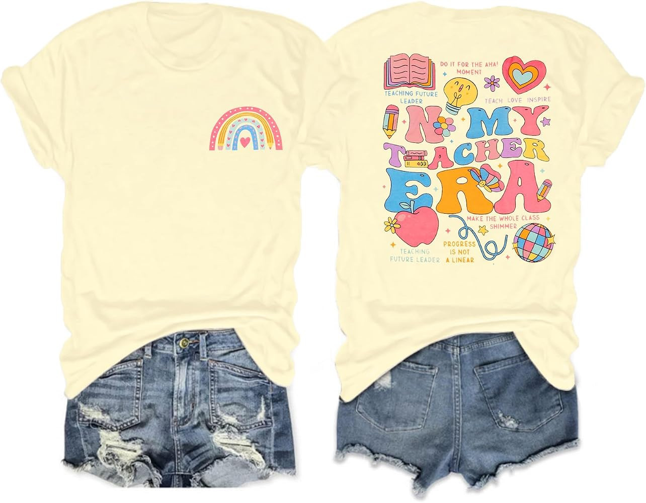 Teacher Shirt Women in My Teacher Era Shirt Back to School Tshirt Kindergarten Teacher Shirt Funn... | Amazon (US)
