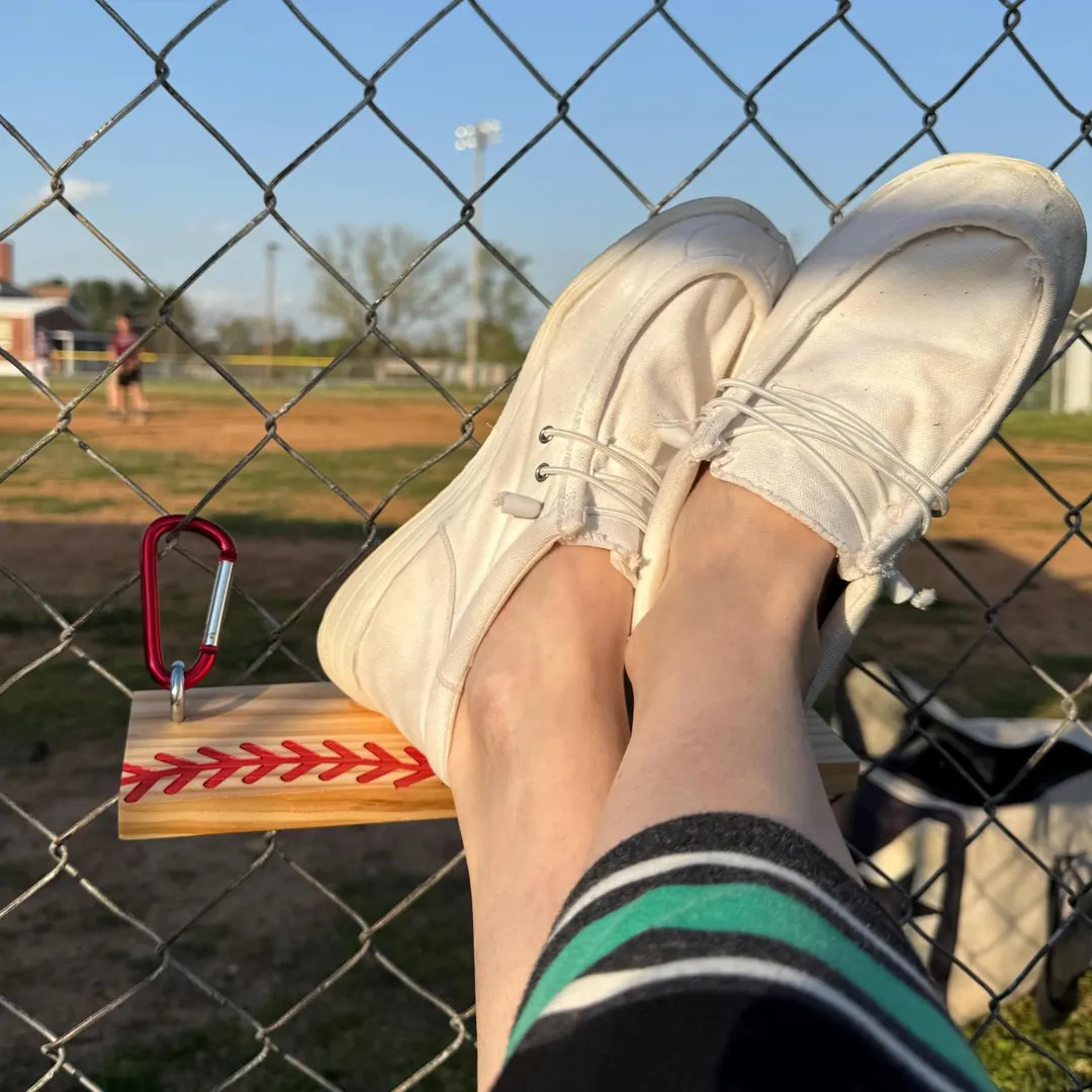 Personalized Baseball Fence Foot Rest: Laser Engraved Wooden Bench | Etsy (US)