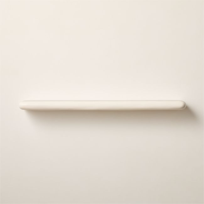 CB2 Bodene white resin wall shelf