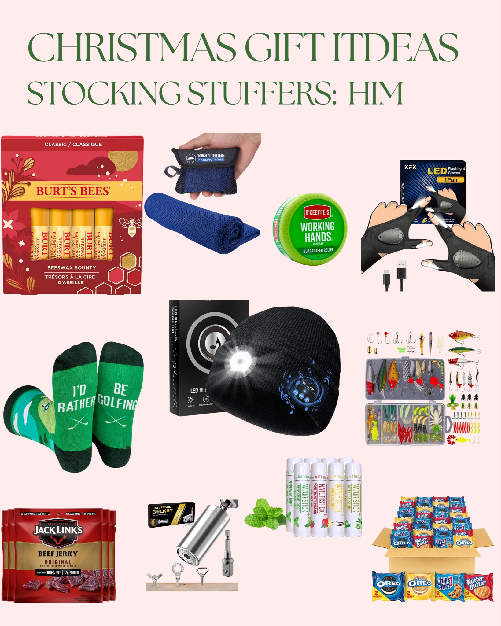 Lenski Stocking Stuffers Gifts for Men, Flashlight Gloves