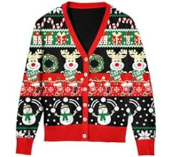 Goodstoworld Women Ugly Christmas Cardigan Sweater Long Sleeve Button Down Cozy V Neck Sweater So... | Amazon (US)