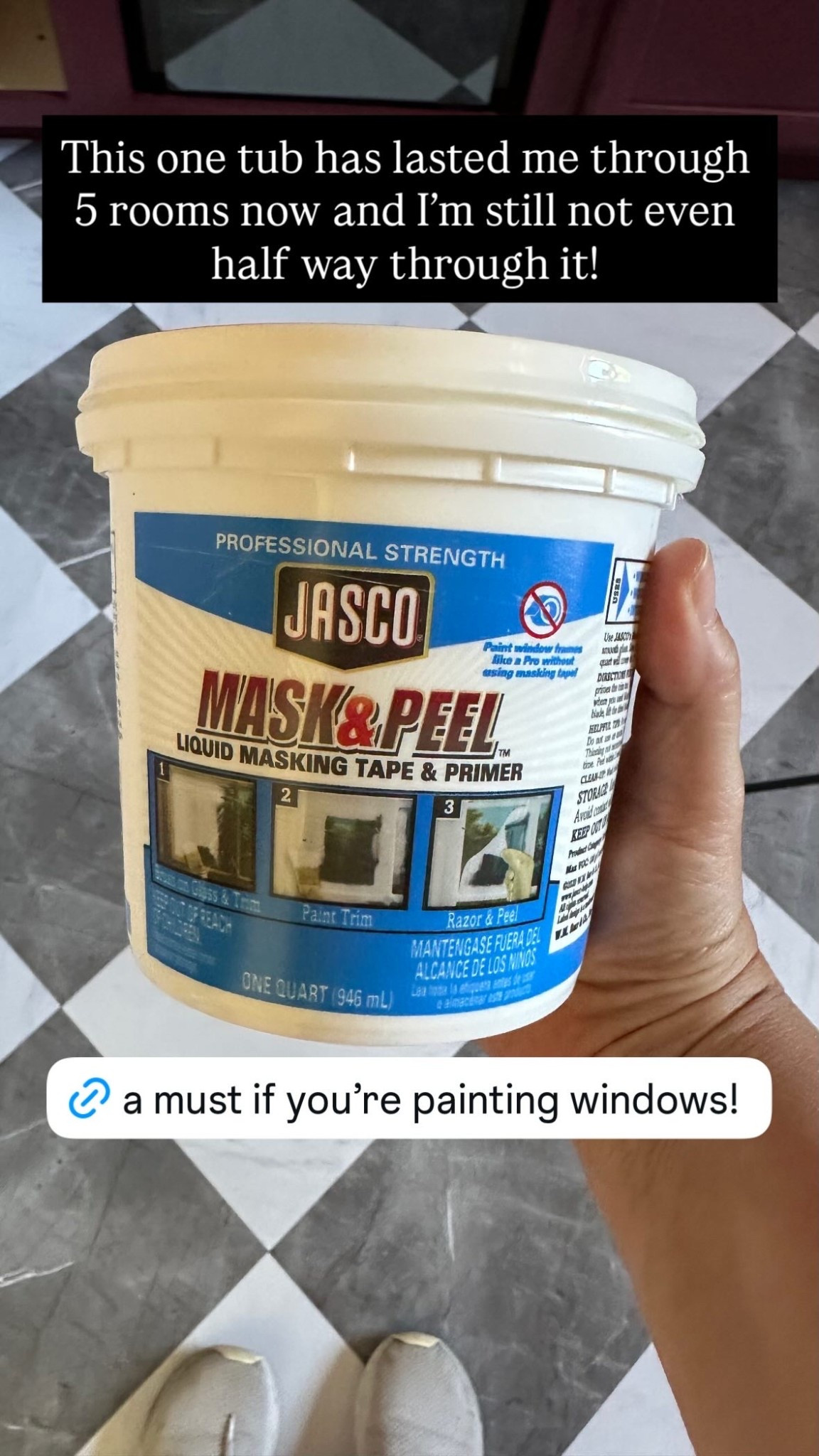This one tub has lasted me through 5 rooms now and I’m still not even half way through it! If you’re painting your window trim you need this! 

#diy #homeimprovement #painting

#LTKvlog