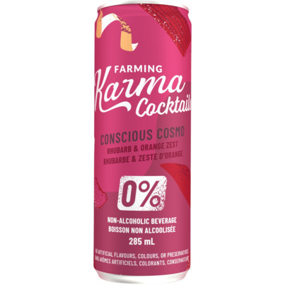 Farming Karma Conscious Cosmo Mocktail Rhubarb & Orange Zest | Well.ca