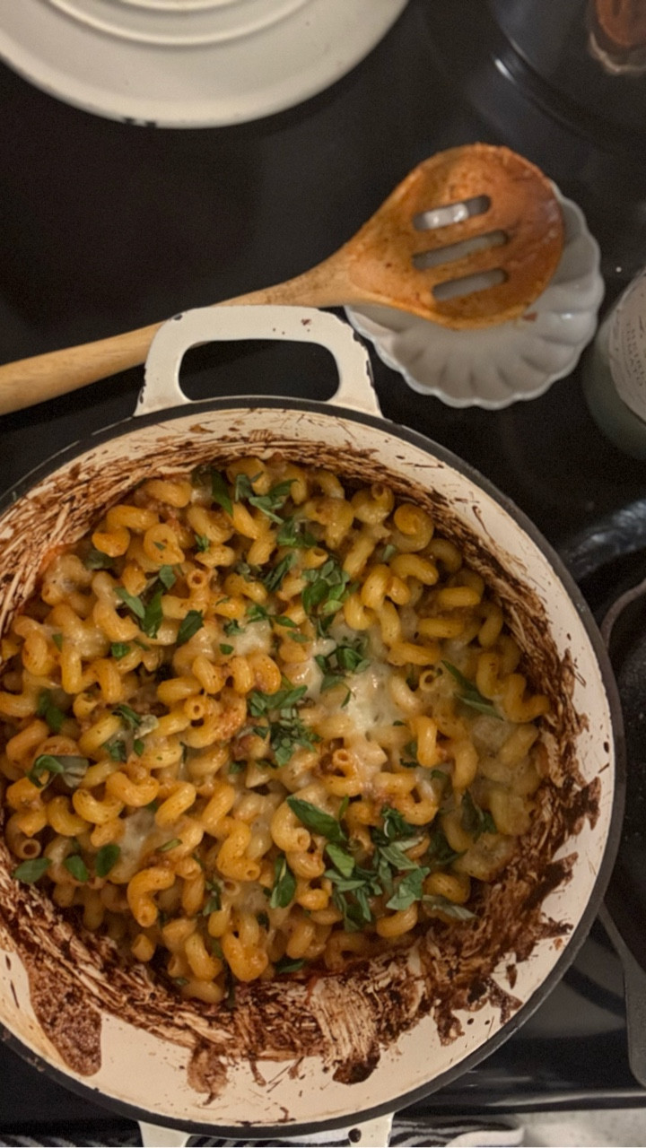 Some nights call for answers you can’t find in words, only in pasta. Layers of noodles, rich sauce, and mozzarella melting into something that feels like a warm yes to everything that went wrong today.

Inspired by Julie & Julia, I’m cooking my way through Magnolia Table Volumes 1, 2, and 3. I’m calling it The Jeanie Jo & Joanna Project. Recipe 92 of 457 is Baked Ziti — and here’s how it turned out.

The sauce was bold and comforting, the cheese bubbly and golden, the pasta tender with just enough bite. It’s the kind of dinner that fills the house with laughter, conversation, and the promise of leftovers that never seem to last.

365 recipes to go!

Gracefully yours,
🫶🏻 Jeanie Jo

#LTKHome