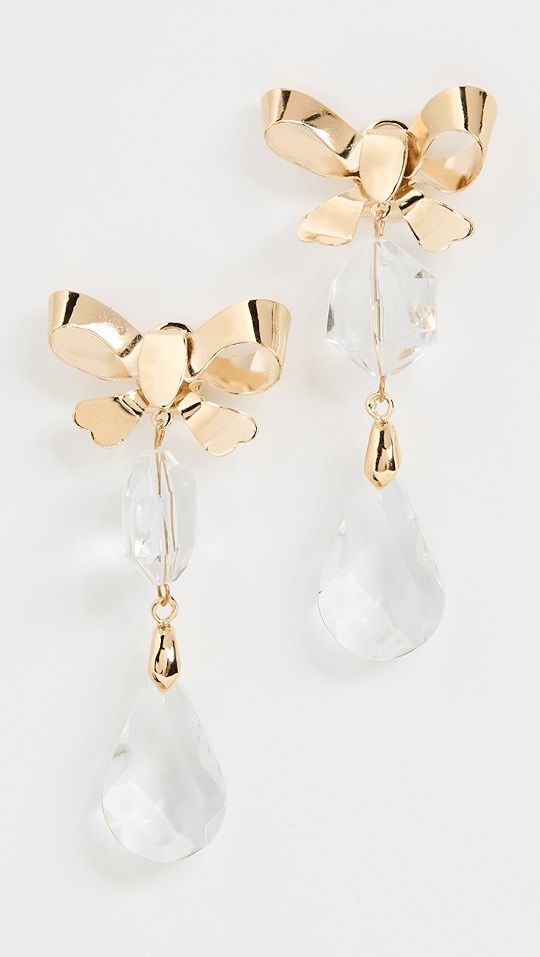 Carolina Herrera Single Bow Drop Earrings | SHOPBOP | Shopbop