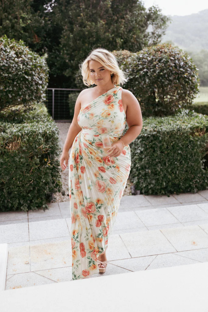 Kleo One Shoulder Maxi Dress - Yellow Floral | Petal & Pup (US)