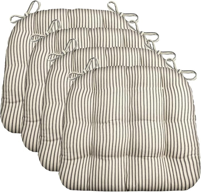 Barnett Home Decor Chair Cushions for Dining Chairs - 15x17 Kitchen Chair Cushions - Machine Wash... | Amazon (US)