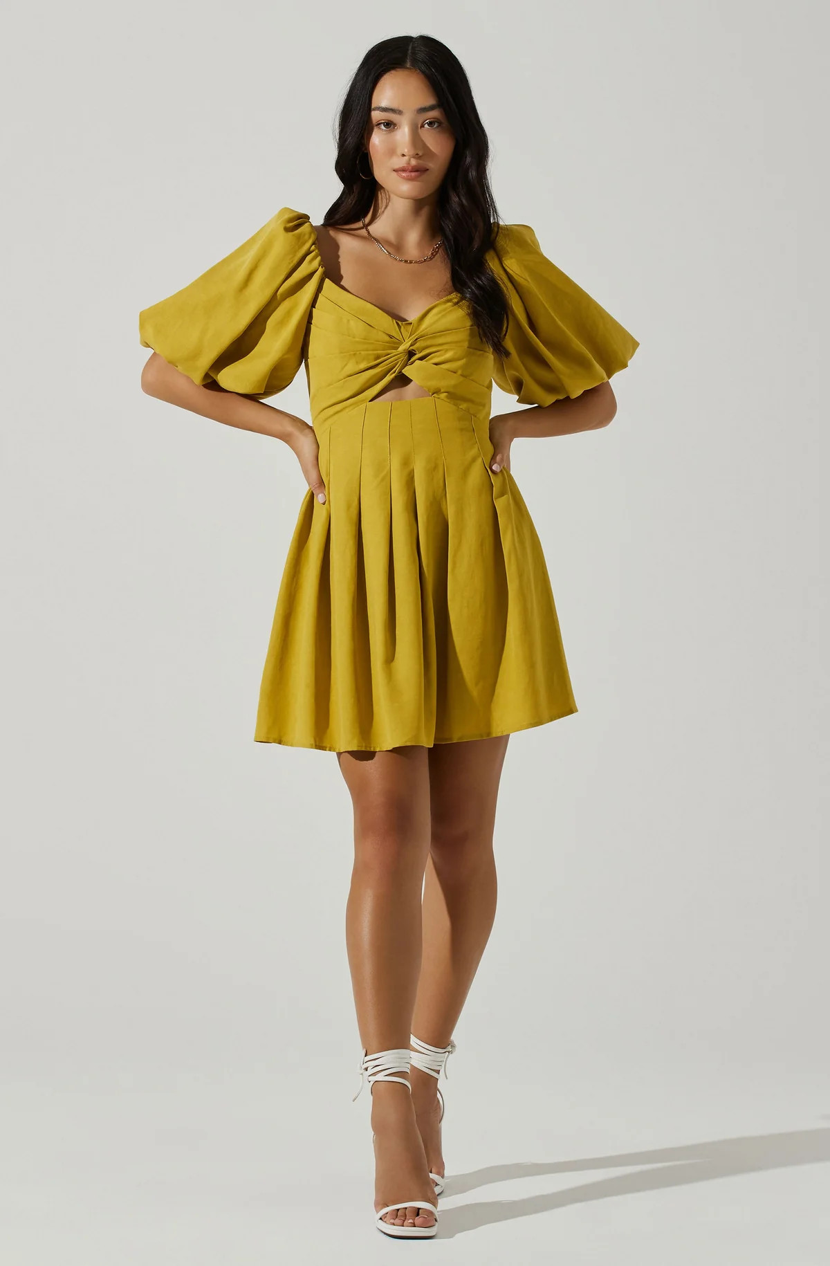 Serilda Cutout Puff Sleeve Mini Dress | ASTR The Label (US)