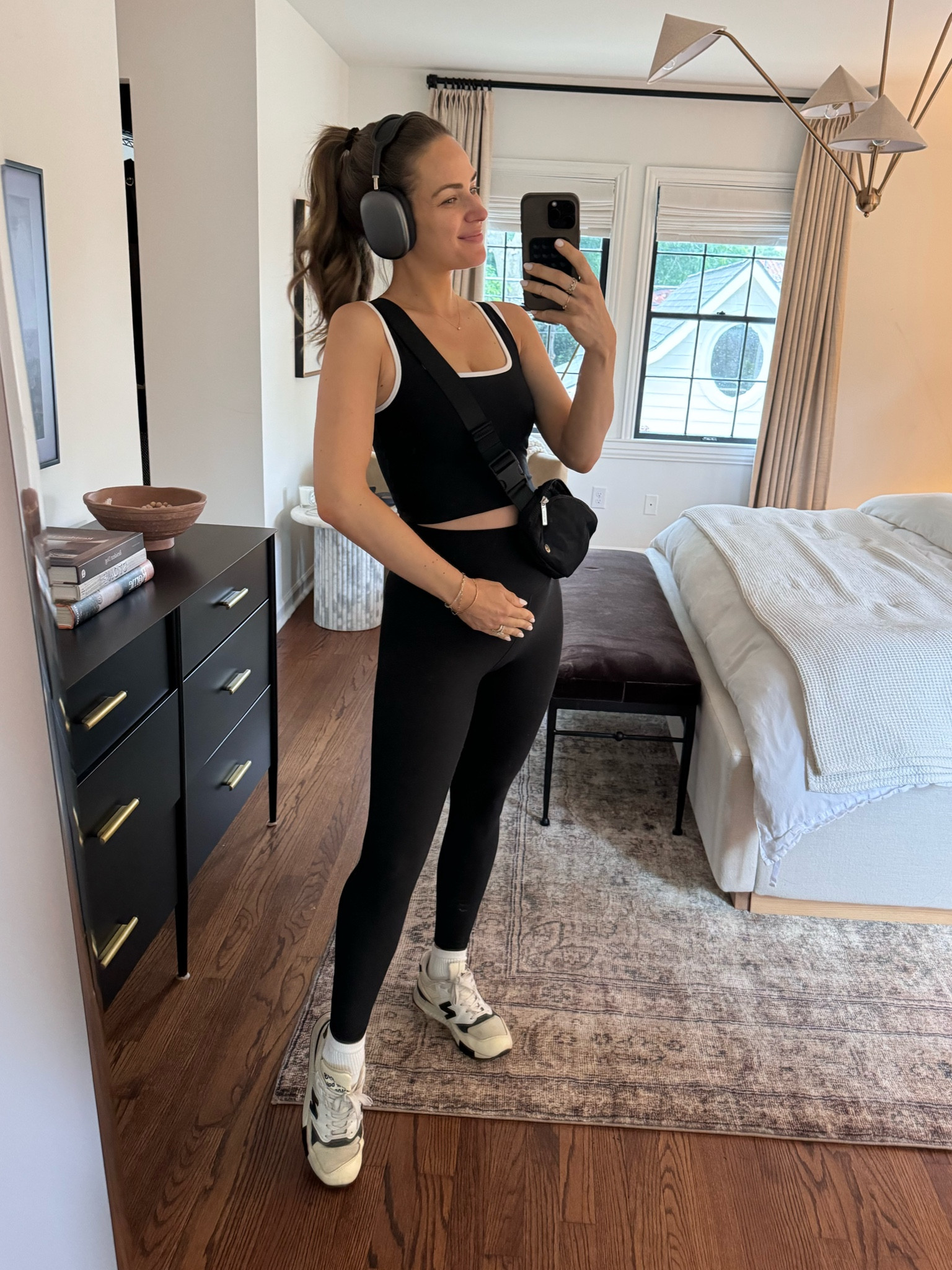 Morning workout outfit! Size S in both pieces. These leggings are really comfy on a bump. 

#LTKBump #LTKFitness