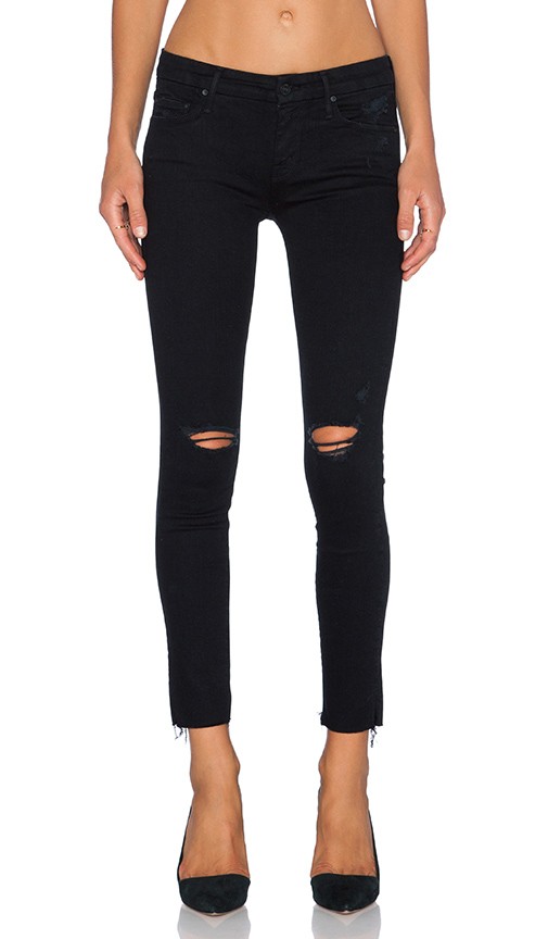 MOTHER Looker Ankle Fray in Guilty As Sin | Revolve Clothing