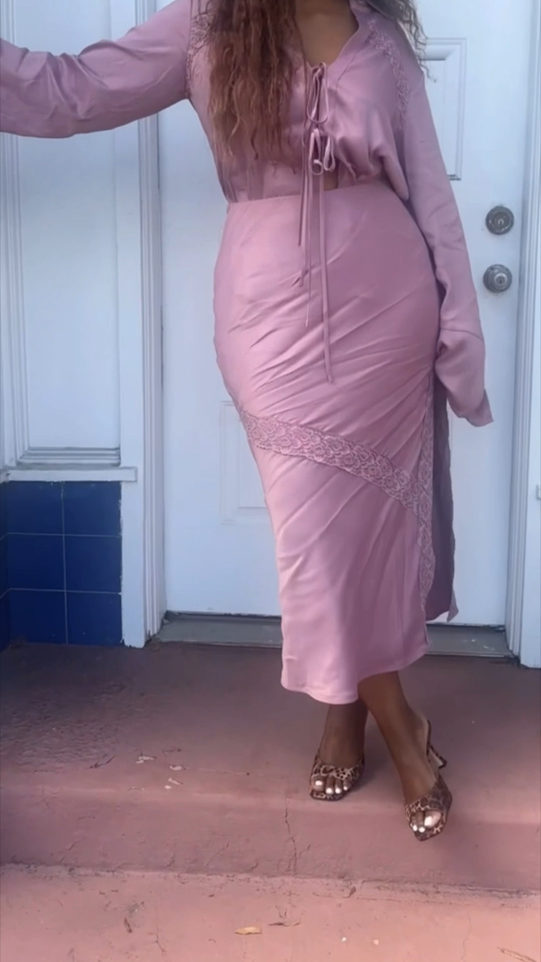 Romantic!! This color is so beautiful. I just feel like free people just get me. They always have. 
Two piece set
Slip skirt
Maxi skirt
Satin skirt
Size 12
Satin blouse


#LTKSeasonal #LTKTall #LTKMidsize