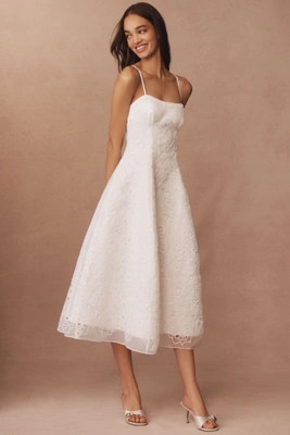 BHLDN Fit-and-Flare Midi Dress | Anthropologie (US)