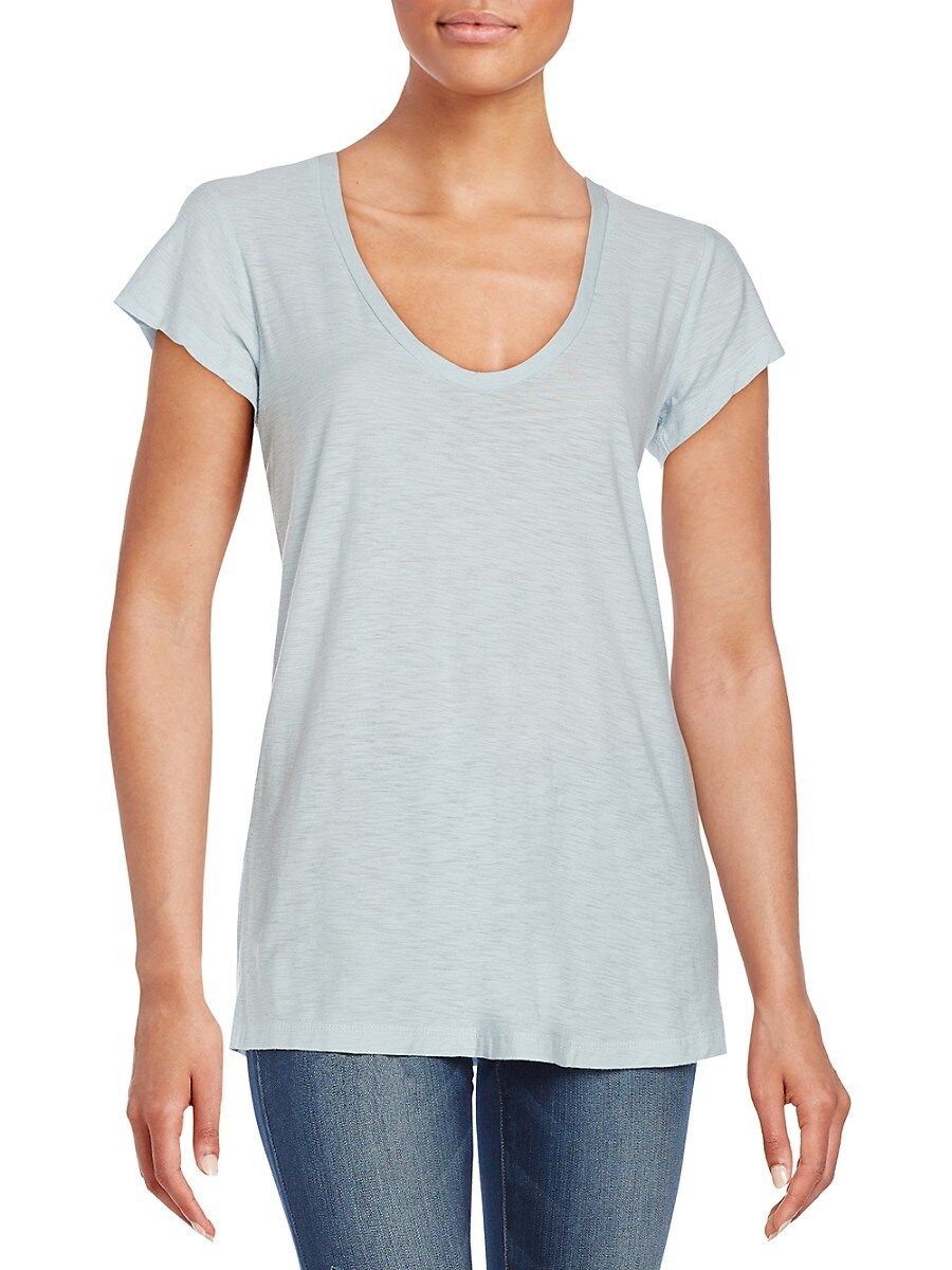 James Perse Women's V-Neck Cotton & Modal Tee - Drop - Size 2 (M) | Saks Fifth Avenue OFF 5TH