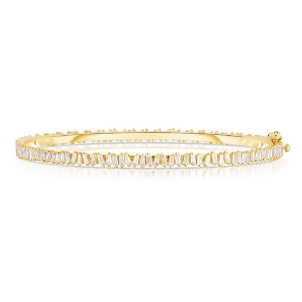 Baguette Ridge Bangle | Ring Concierge