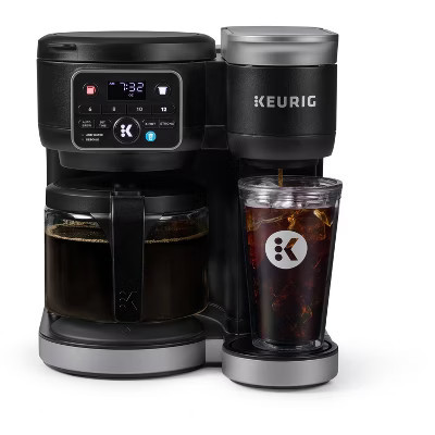 Keurig K-Duo Hot & Iced Single-Serve & Carafe Coffee Maker Black: Electric Drip Coffee Pot, 72 oz Capacity | Target