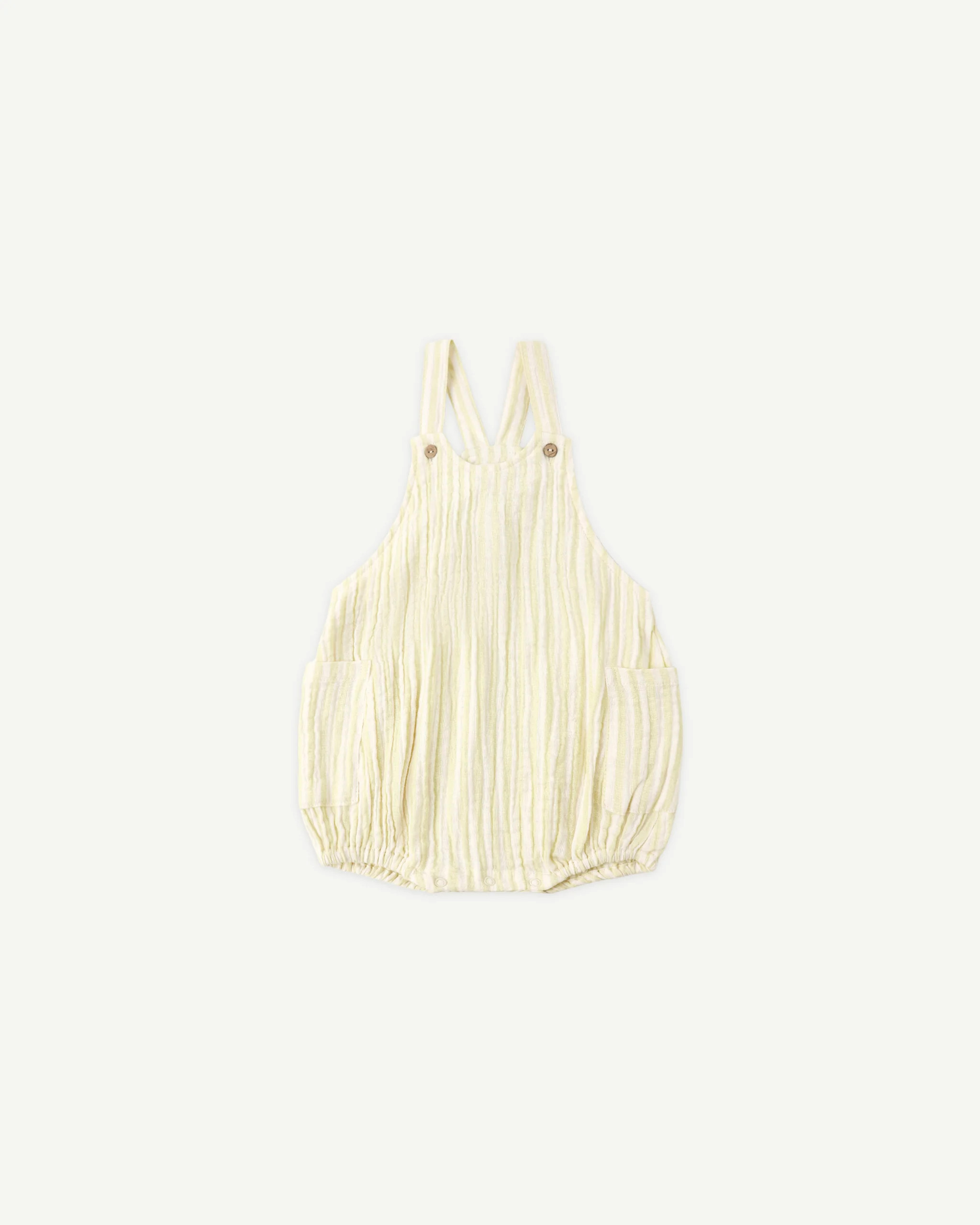 Lou Romper Citron Stripe | Rylee + Cru