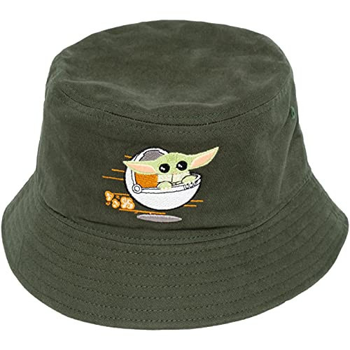 Star Wars Grogu Bucket Hat, The Mandalorian Packable Travel Hat, Wide Brim Summer Hat, Green, One Size | Amazon (US)