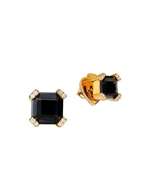 kate spade new york Goldtone &amp; Cubic Zirconia Stud Earrings | Saks Fifth Avenue