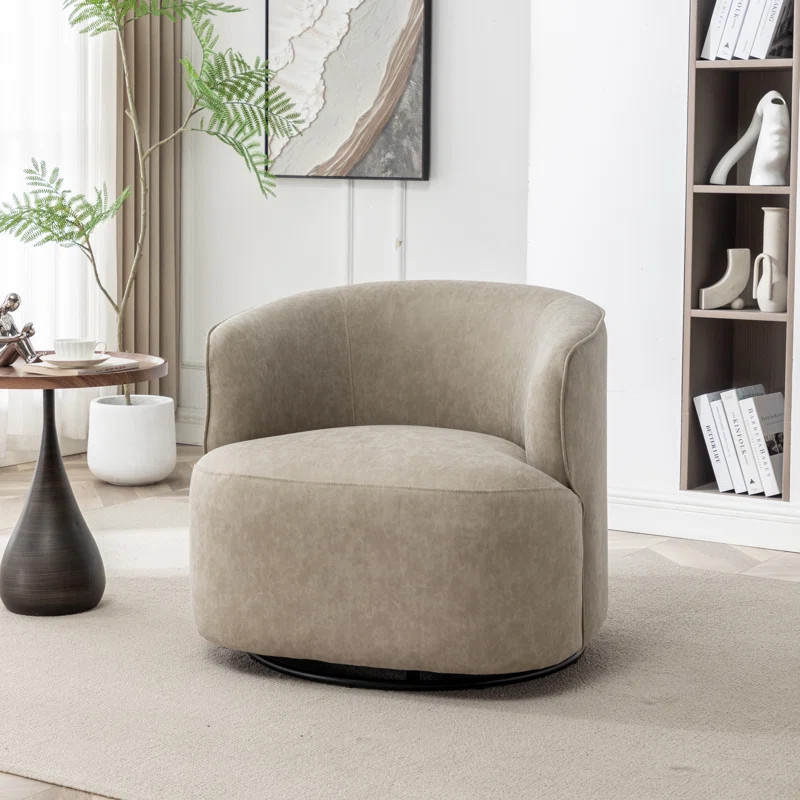 Latitude Run® Tybias 32'' Wide Swivel Barrel Chair | Wayfair | Wayfair North America