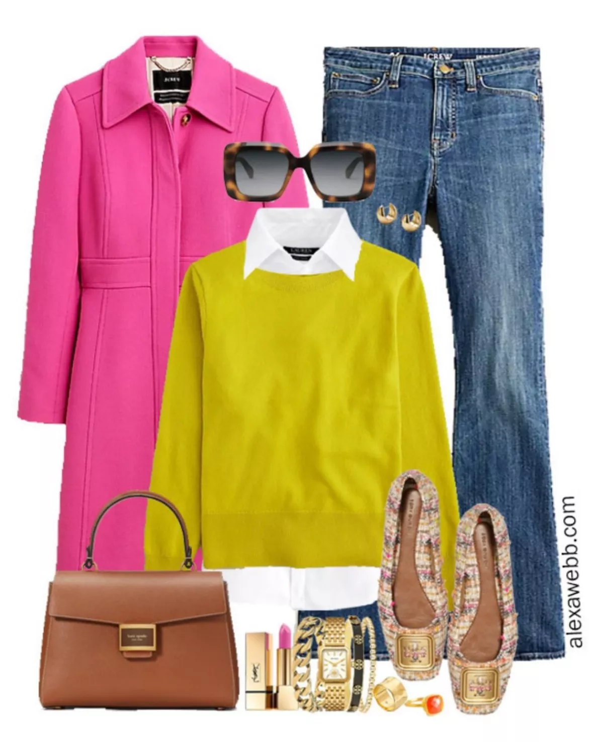 Plus Size Hot Pink Jeans Outfit - Alexa Webb