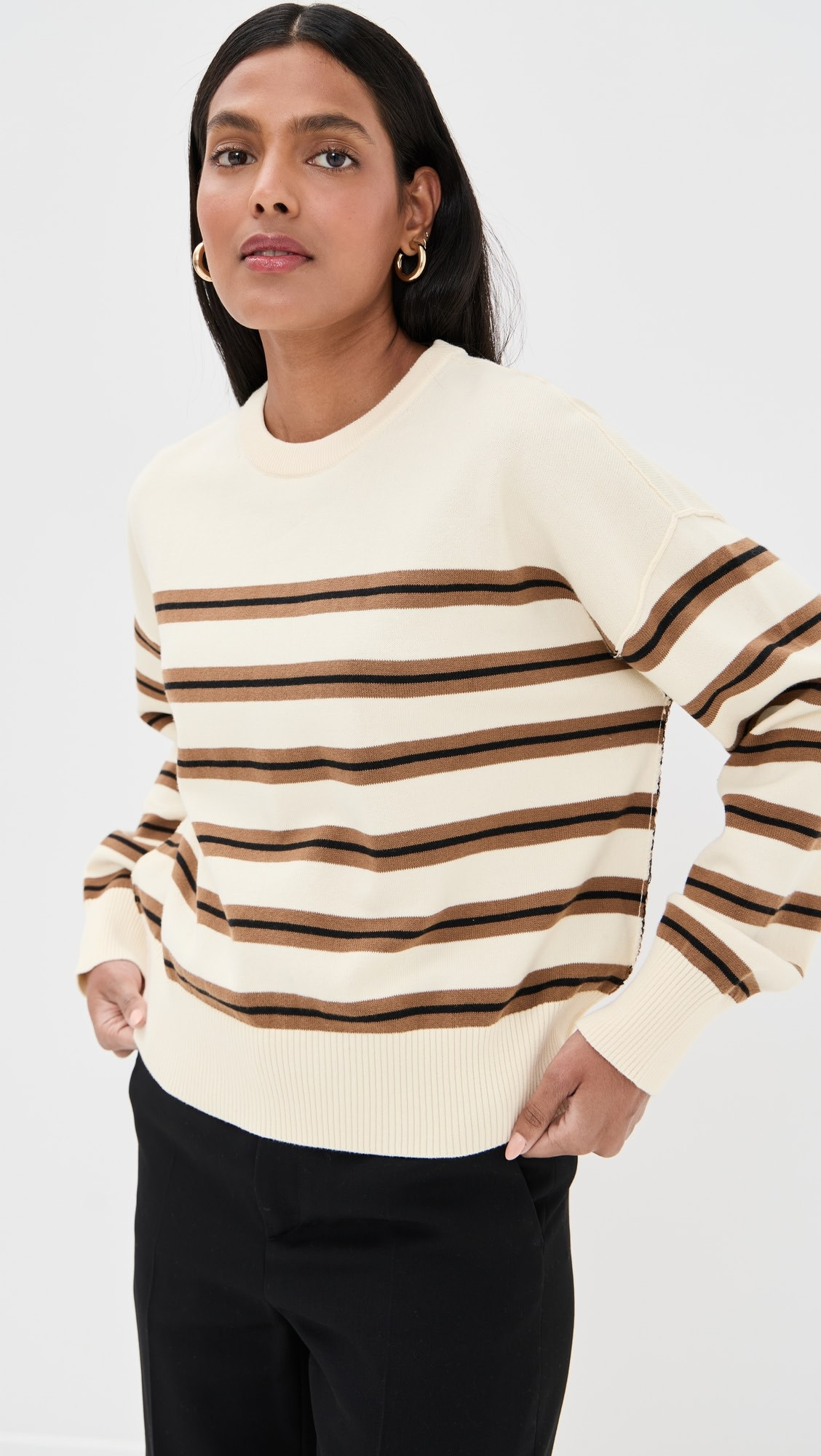 Striped Boxy Pullover | Shopbop