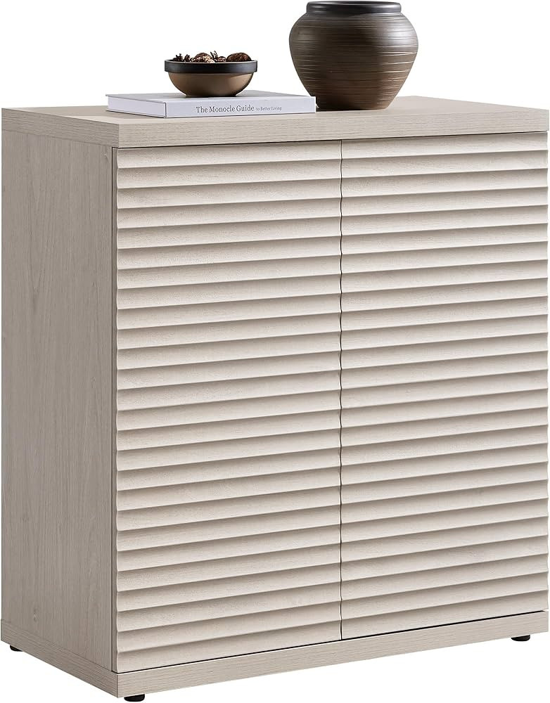 SICOTAS Buffet Cabinet with Storage Accent Sideboard Modern Credenza with Doors & Shelves Fluted ... | Amazon (US)