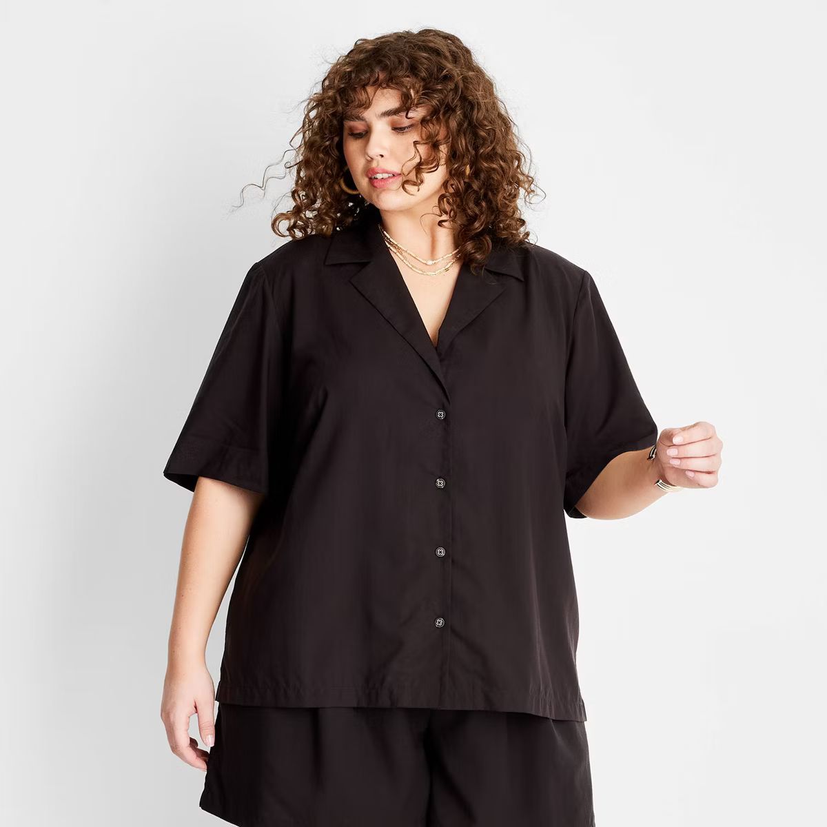 Women's Short Sleeve Resort Shirt - Future Collective™ with Jenee Naylor | Target