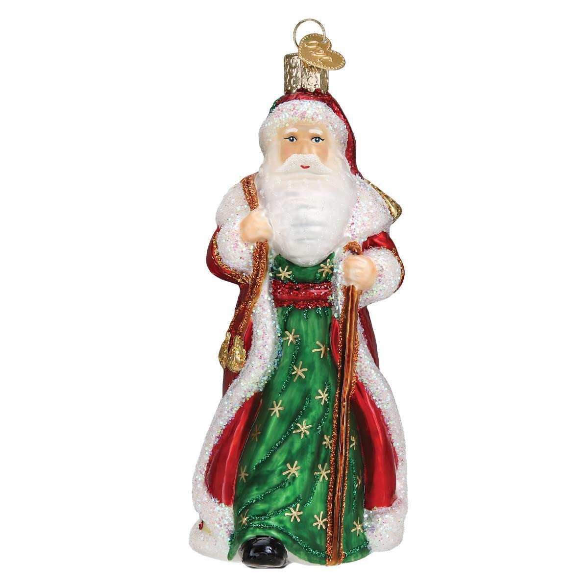 Old World Christmas Father Christmas with Bells Glass Blown Ornament for Christmas Tree, Handcraf... | Amazon (US)