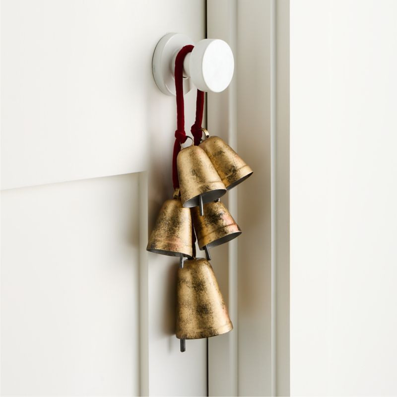 Brass Bell Holiday Door Swag | Crate & Barrel | Crate & Barrel