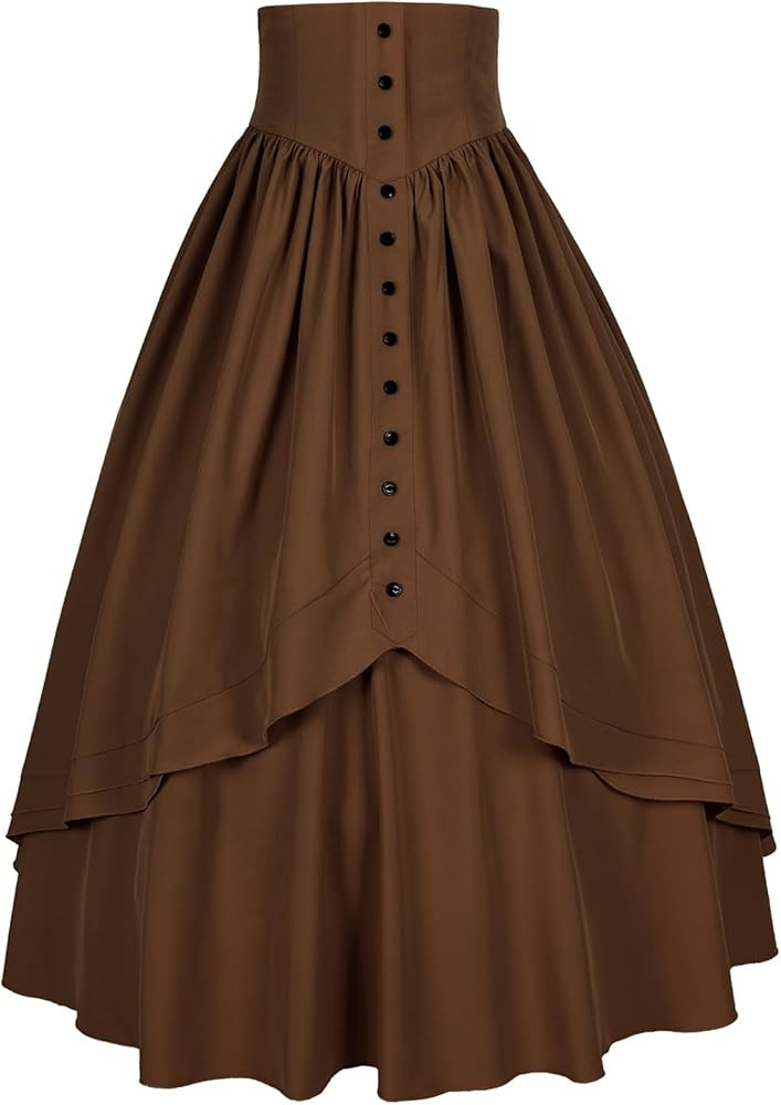 Mingyuezai Women Victorian Skirt Medieval Renaissance Peasant Skirt | Amazon (US)