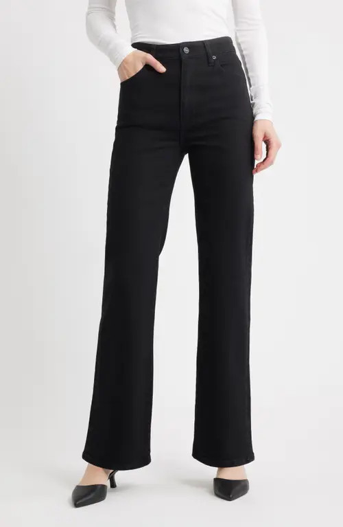 FRAME The Arrow High Waist Relaxed Bootcut Jeans in Black at Nordstrom, Size 31 | Nordstrom