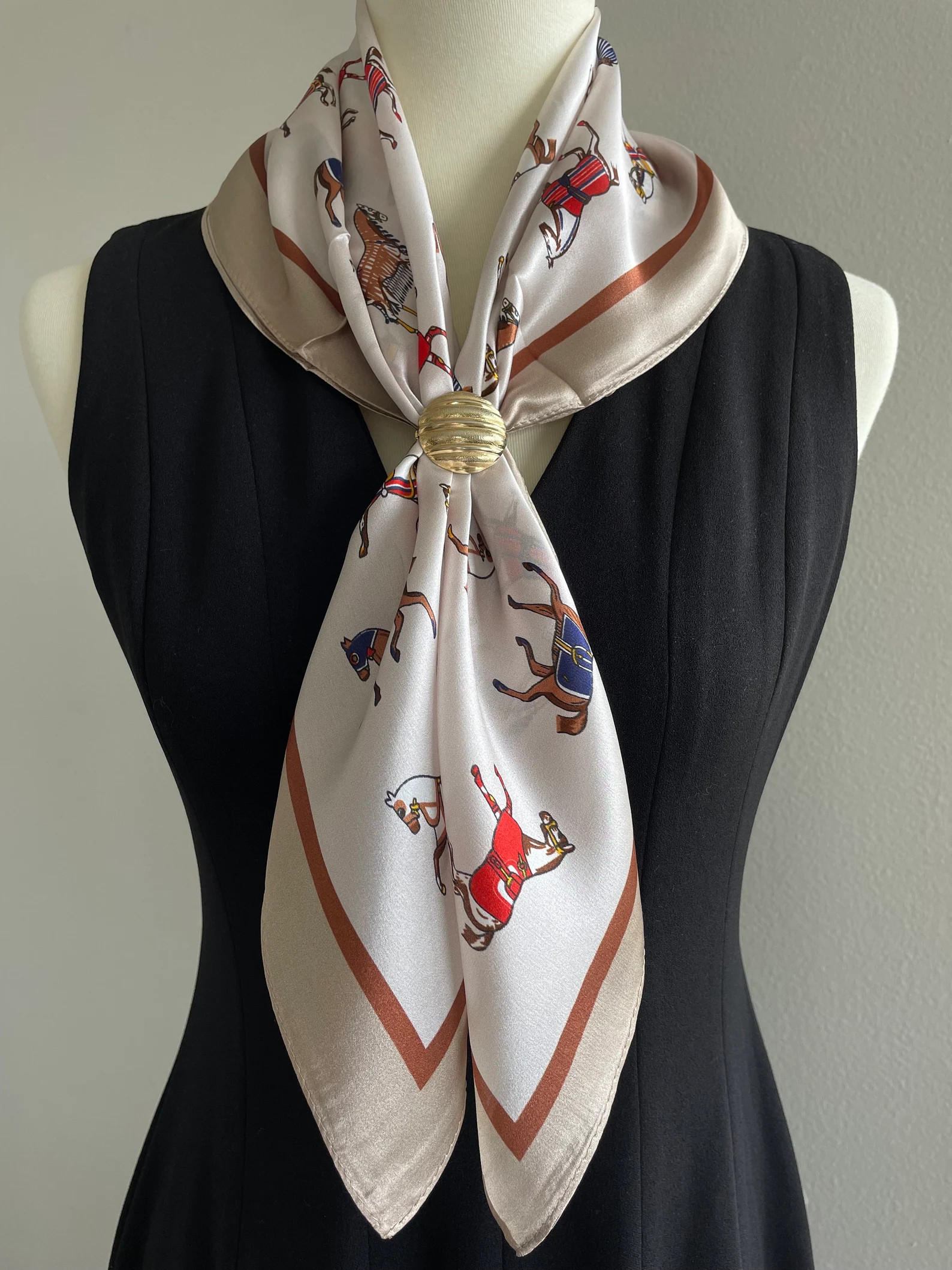 100% Silk Square Scarf Pure Silk Bandana Silk Hair Head Bag Scarf 26”x26”/65x65cm Various Hor... | Etsy (US)