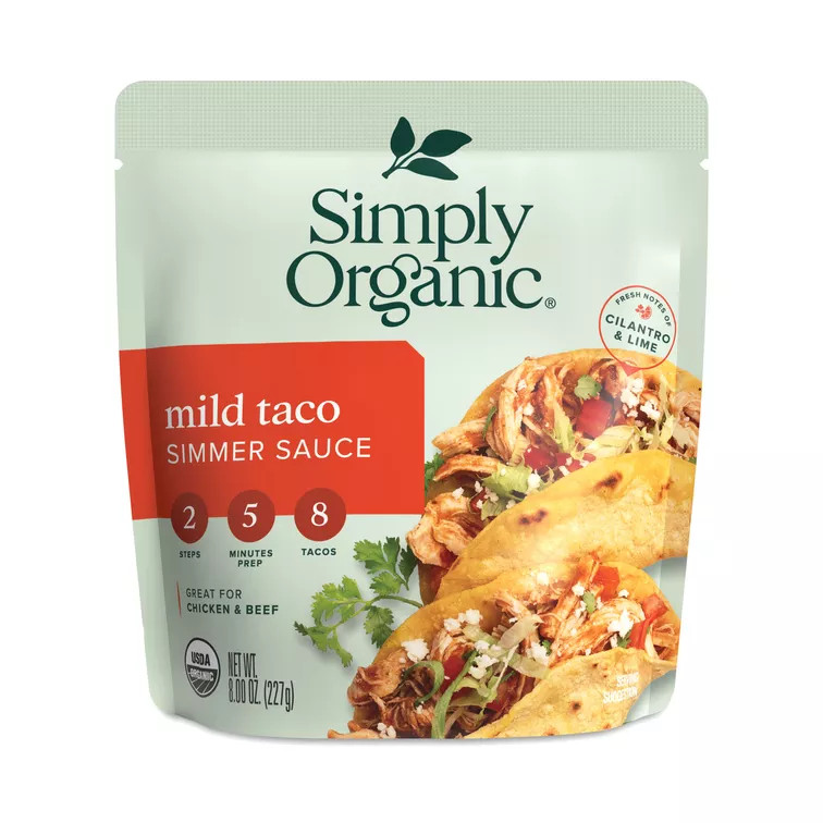Simply Organic, Simmer Sauce, Mild Taco | Thrive Market