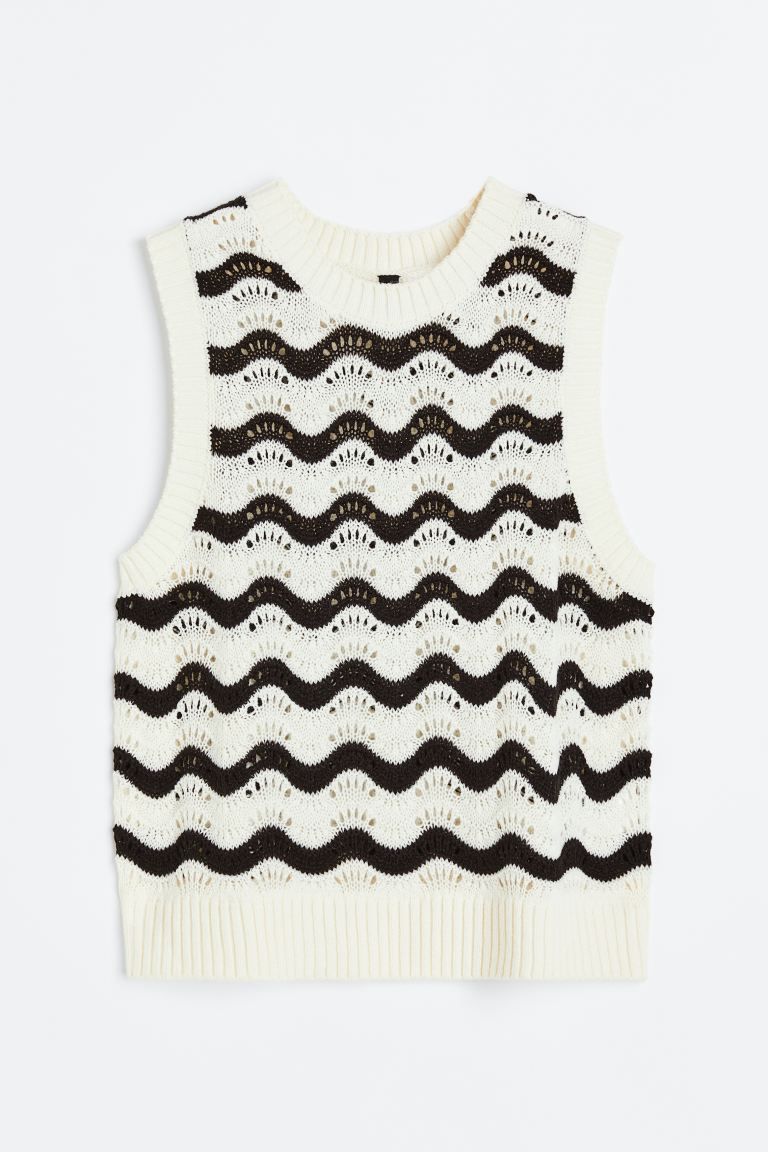 Pointelle-knit Sweater Vest | H&M (US + CA)